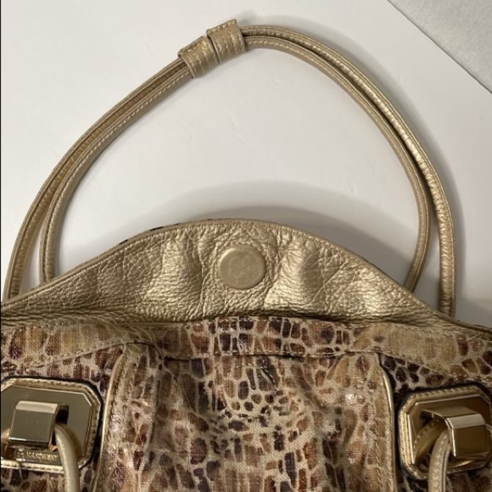 B. Makowsky Brown Croc-Embossed Shoulder Bag - Picture 10 of 12